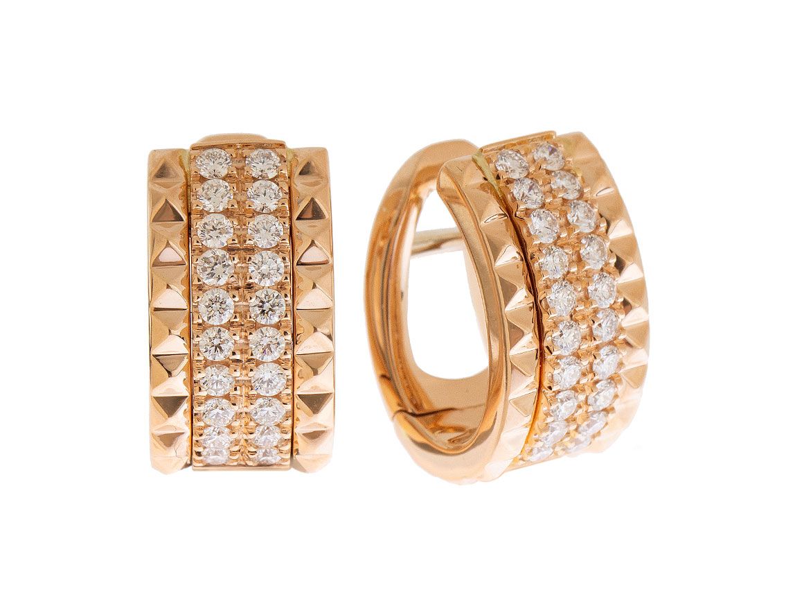 Alberti Ohrschmuck Anhänger 18kt Roségold 10,8g Diamanten 0,68ct mit Zertifikat 