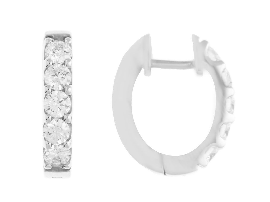 Alberti Ohrschmuck Ohrstecker 18kt Weißgold 5,1g Diamanten 1,19ct 