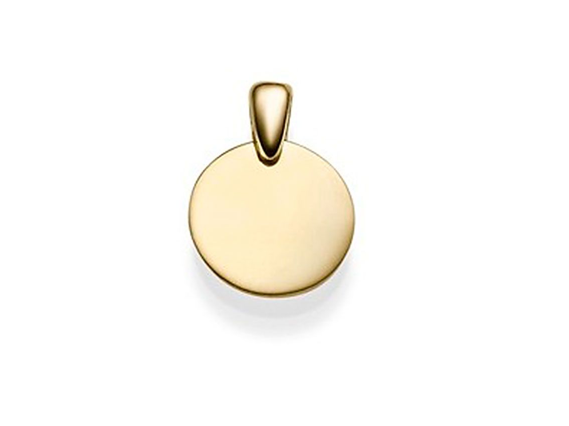 Anhänger Gravurplatte 14kt Gelbgold 1,9g