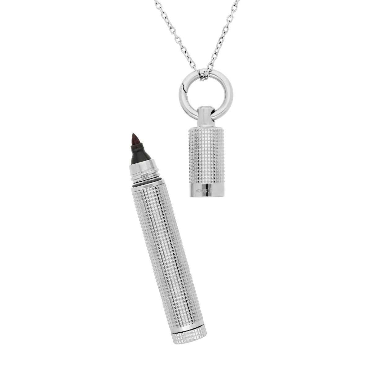 S.T. Dupont Marker Necklace Diamhead Chrome Ref.700002 Full Set