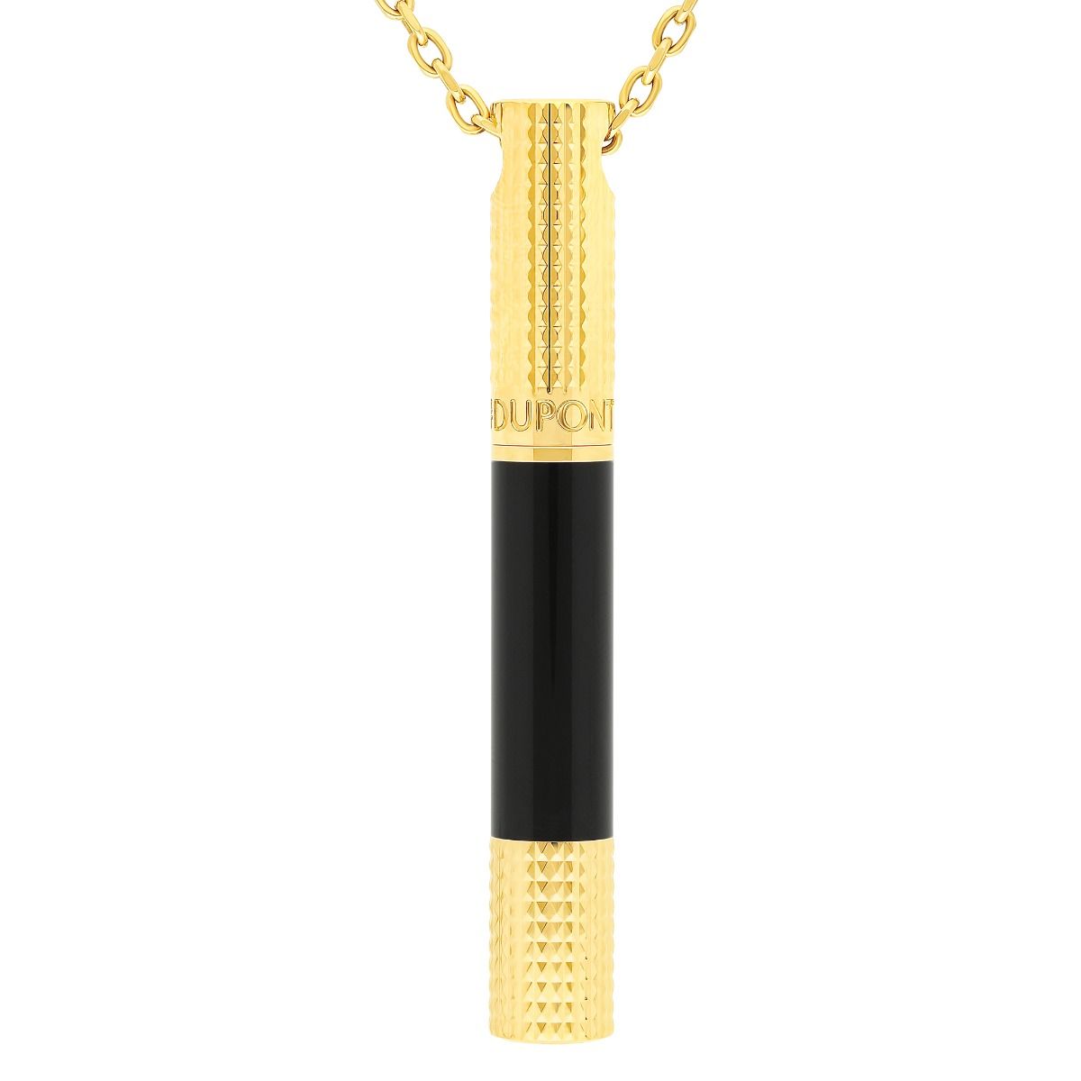 S.T. Dupont Mini Pen Necklace Black Gold Ref.700005 Full Set