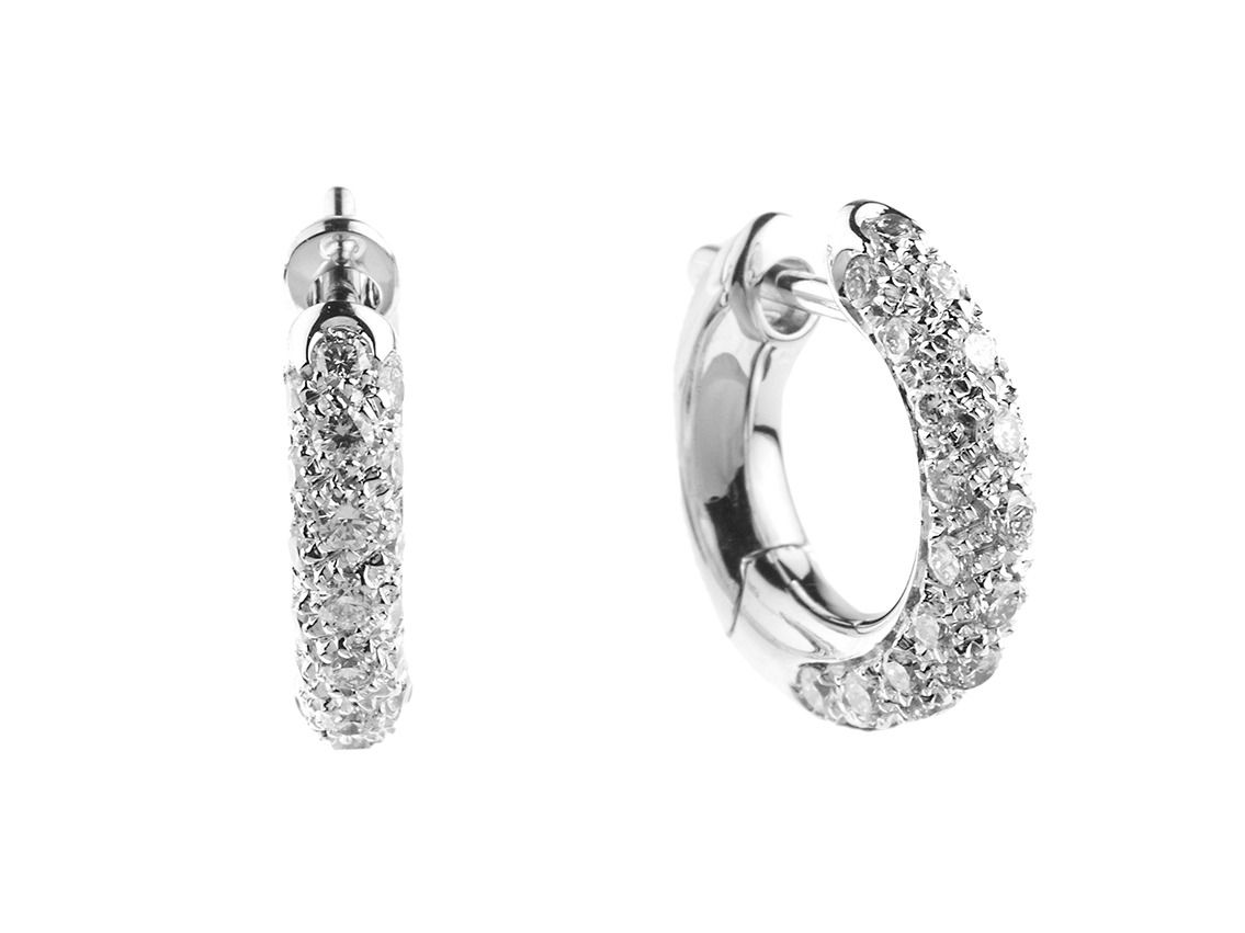 Beilharz Ohrschmuck 18kt Weißgold 5,0g Diamanten 0,68ct 