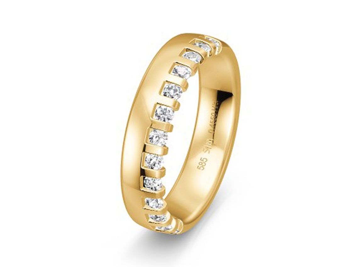 Saint Maurice Trauringe 14kt Gelbgold Diamanten 0,455ct