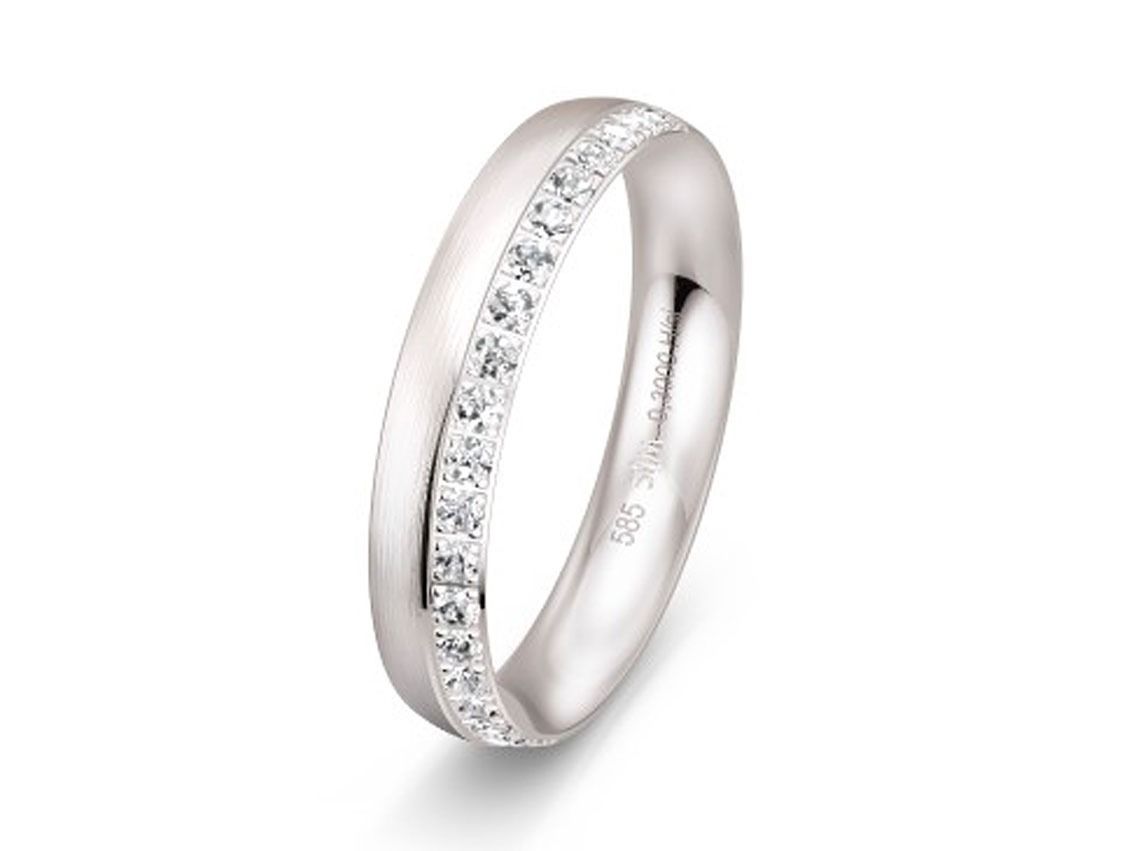 Saint Maurice Trauringe 14kt Weißgold Diamanten 0,30ct