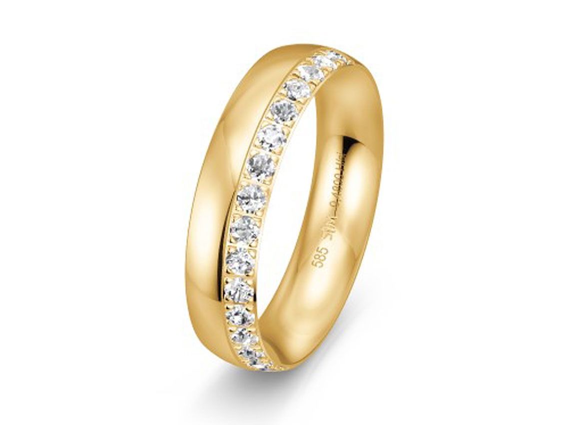 Saint Maurice Trauringe 14kt Gelbgold Diamanten 0,48ct