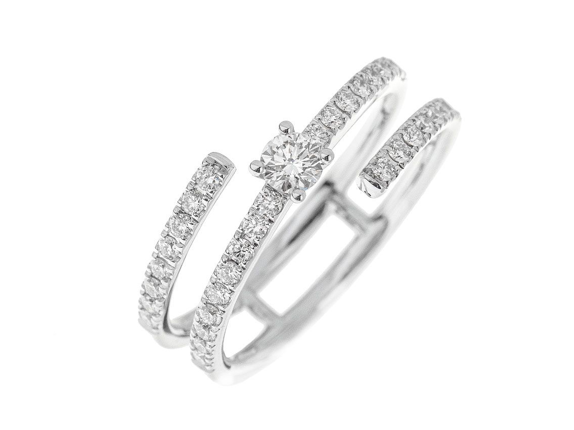 Alberti Ring 18kt Weißgold 4,1g Diamanten 0,56ct