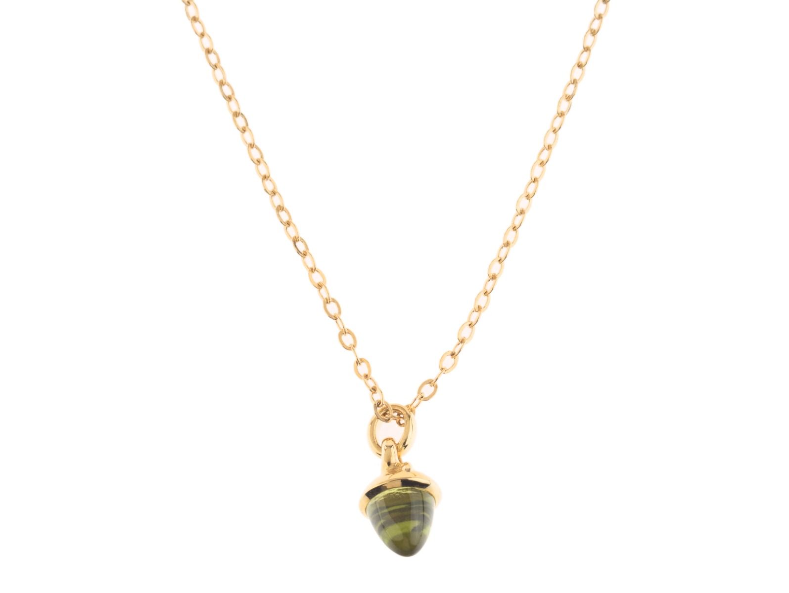 Tamara Comolli Halskette Anhänger 18kt Gelbgold Peridot 450mm 3,2g