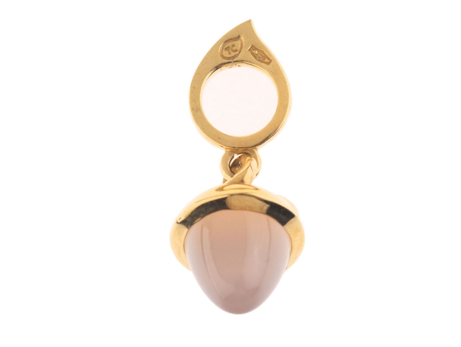 Tamara Comolli Anhänger 18kt Weißgold Chalcedony 3,2g mit Box und Zertifikat 