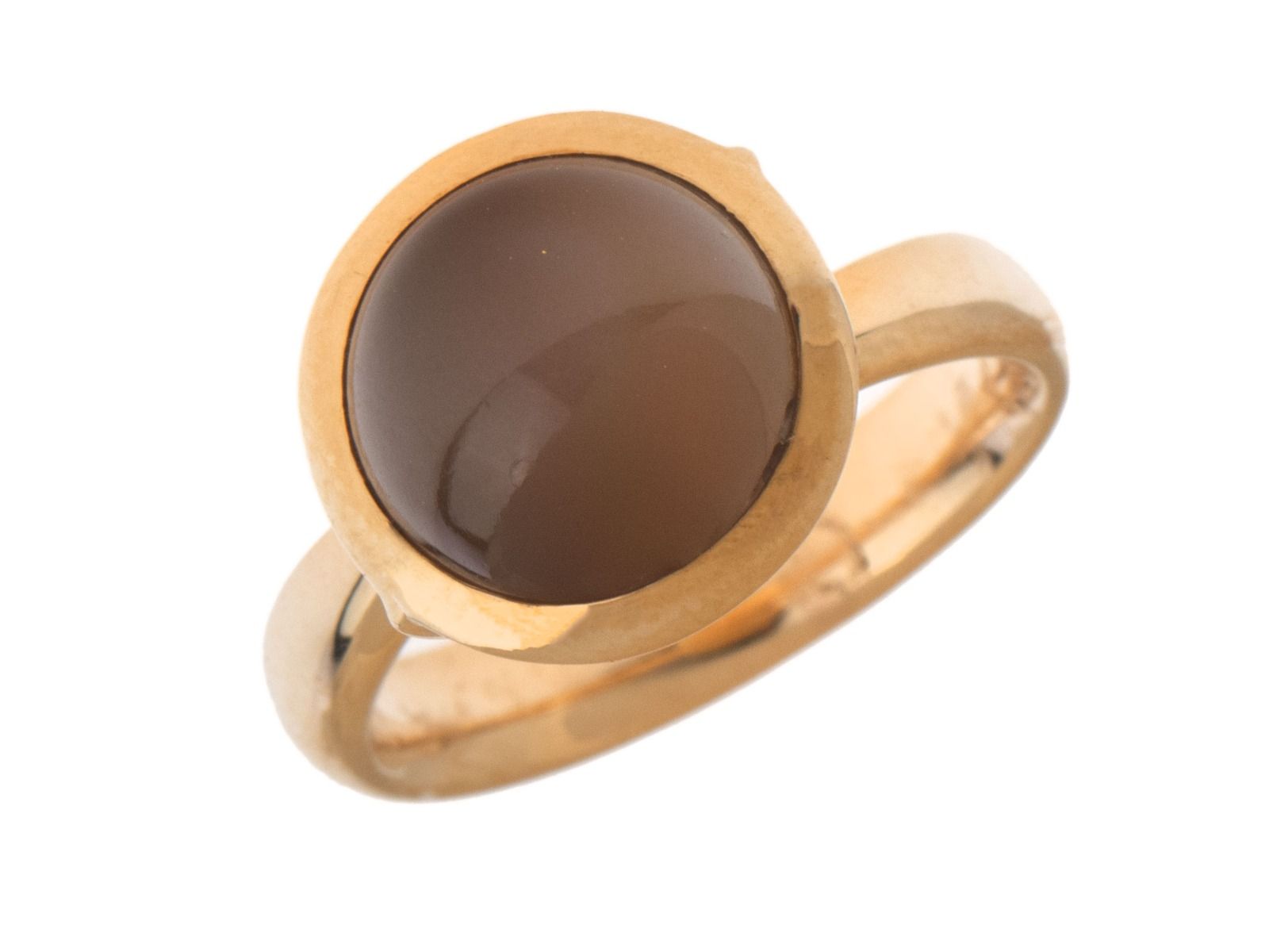Tamara Comolli Ring Bouton 18kt Roségold 8,9g Mondstein mit Box und Papiere
