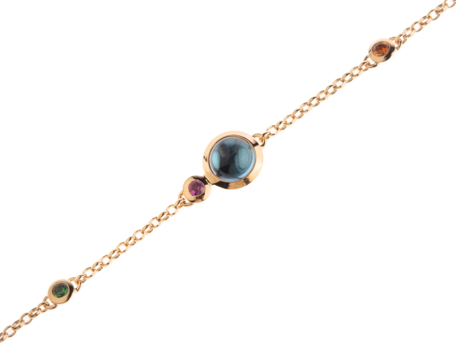 Tamara Comolli Armband 18kt Roségold Edelsteine im Cabochon-Schliff 6,7g 180mm mit Box und Papiere