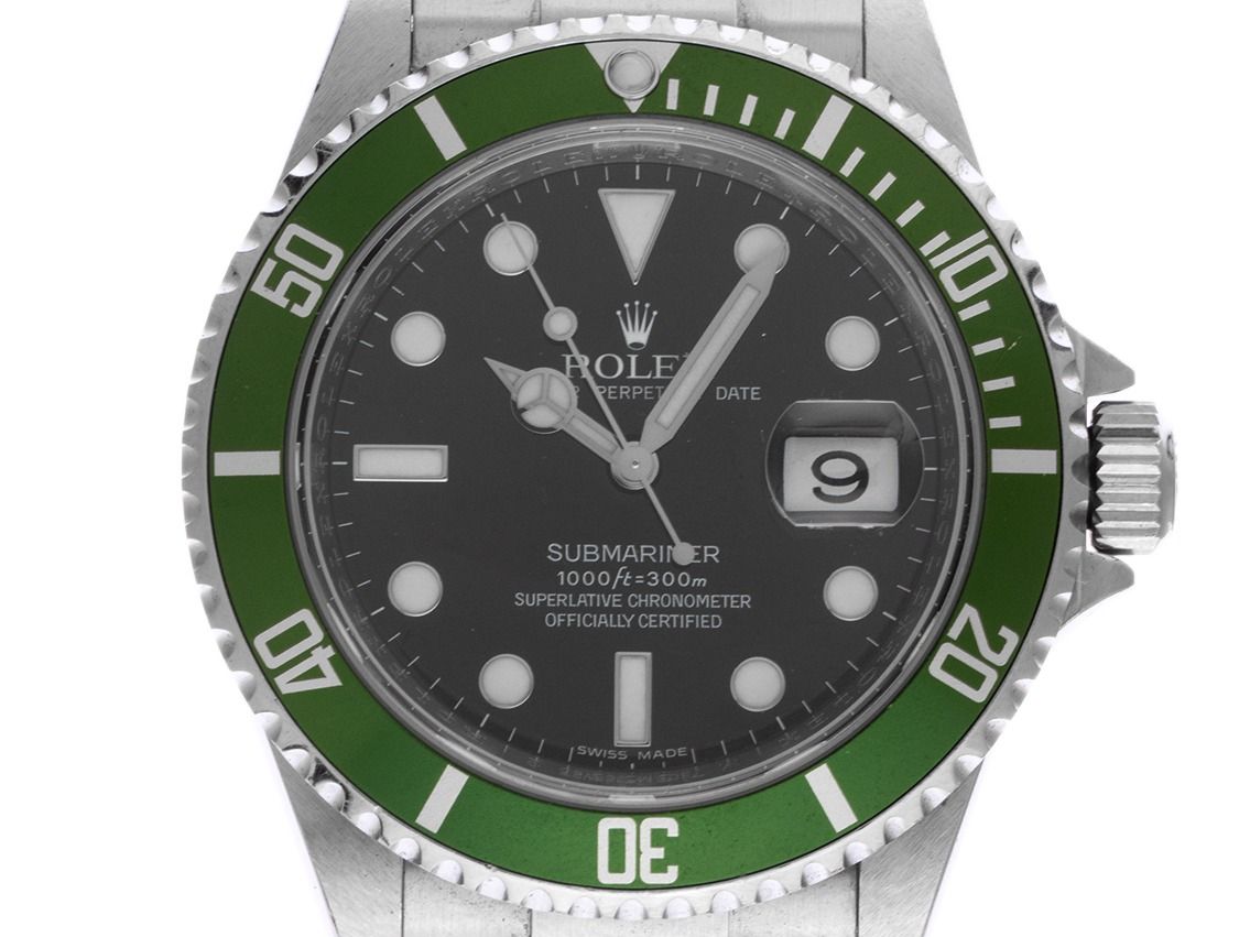 Rolex Submariner Kermit Ref.16610LV Bj.2007 LC 100 Full Set Original Vintage Unpoliert