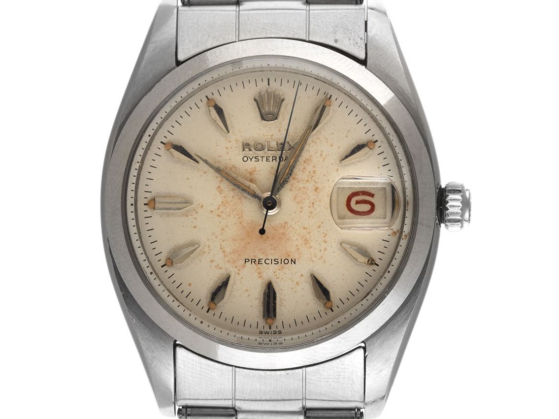 Rolex Oysterdate Precision Roulette Ref.6494 Bj.1956 original Box original Vintage Unpoliert