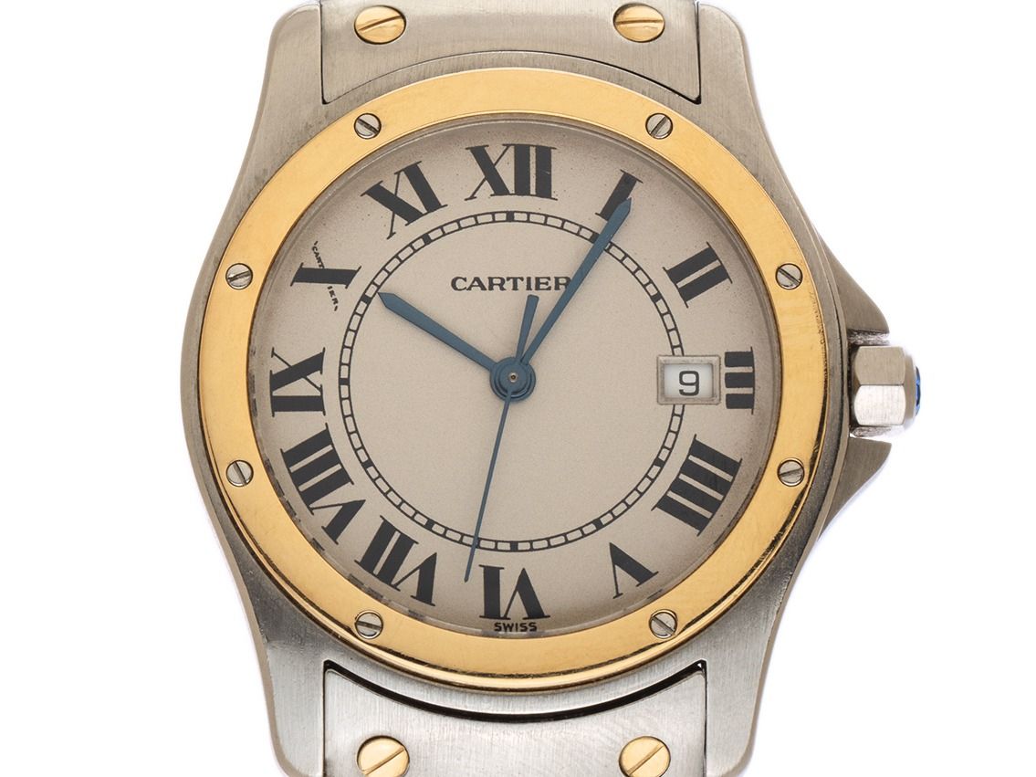 Cartier Santos Ronde MM Ref.15611 2001 Full Set sehr gut Vintage