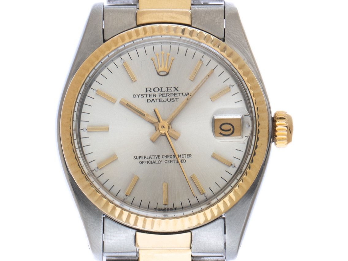 Rolex Datejust Medium Ref.6824 Bj.1976 Box&Beschreibung Original Vintage Unpoliert