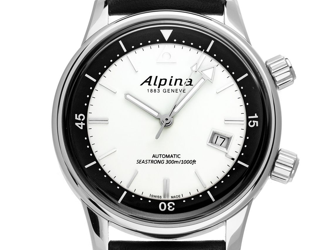 Alpina Seastrong Diver Heritage Stahl Automatik Armband Leder 42mm Ref.AL-525S4H6 Box&Pap. Full Set Neu