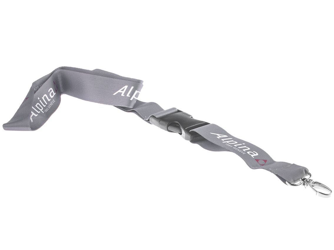 Alpina Keyholder Schlüsselband Grau Weiß
