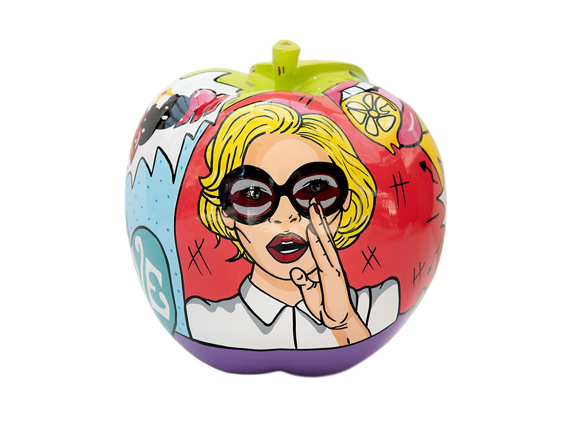 Pop Art Skulptur Pomme 35 x 33cm 