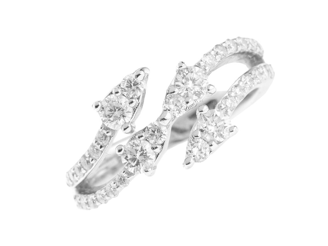 Ring 18kt Weißgold 4,7g Diamanten 0,86ct