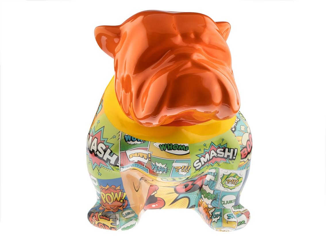 Pop Art Skulptur Englische Bulldogge 40 x 29cm 
