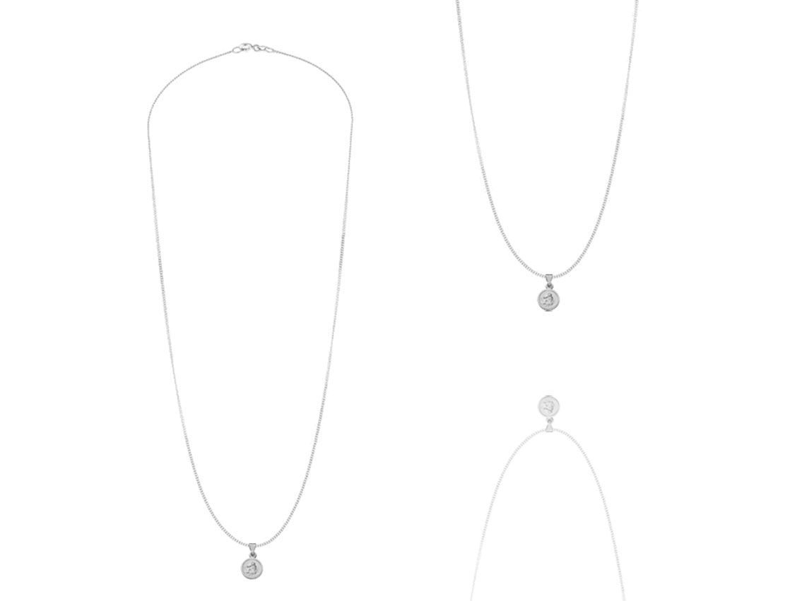 Palido Halskette Anhänger Engel 14kt Weißgold 1,4g 