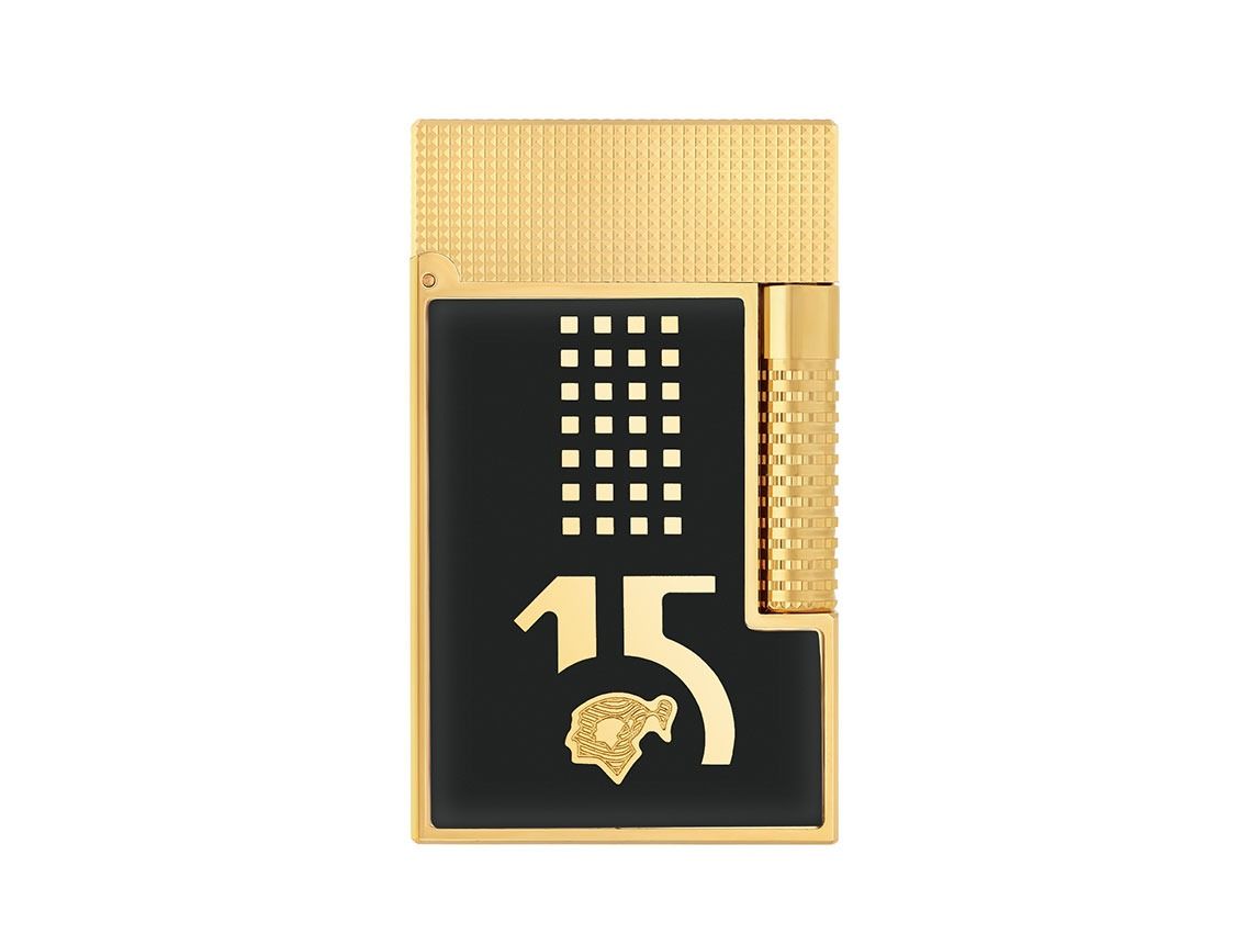 S.T. Dupont Feuerzeug Le Grand Behike schwarz Gelbgold Ref.C23003CL Full Set