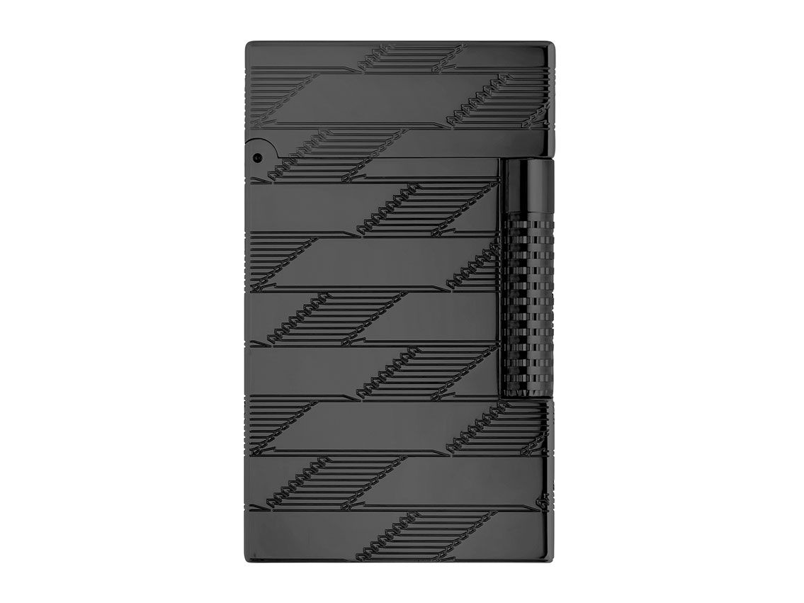 S.T. Dupont Feuerzeug Le Grand Cling Monogram 1872 Black Finish Ref.C23179 Full Set