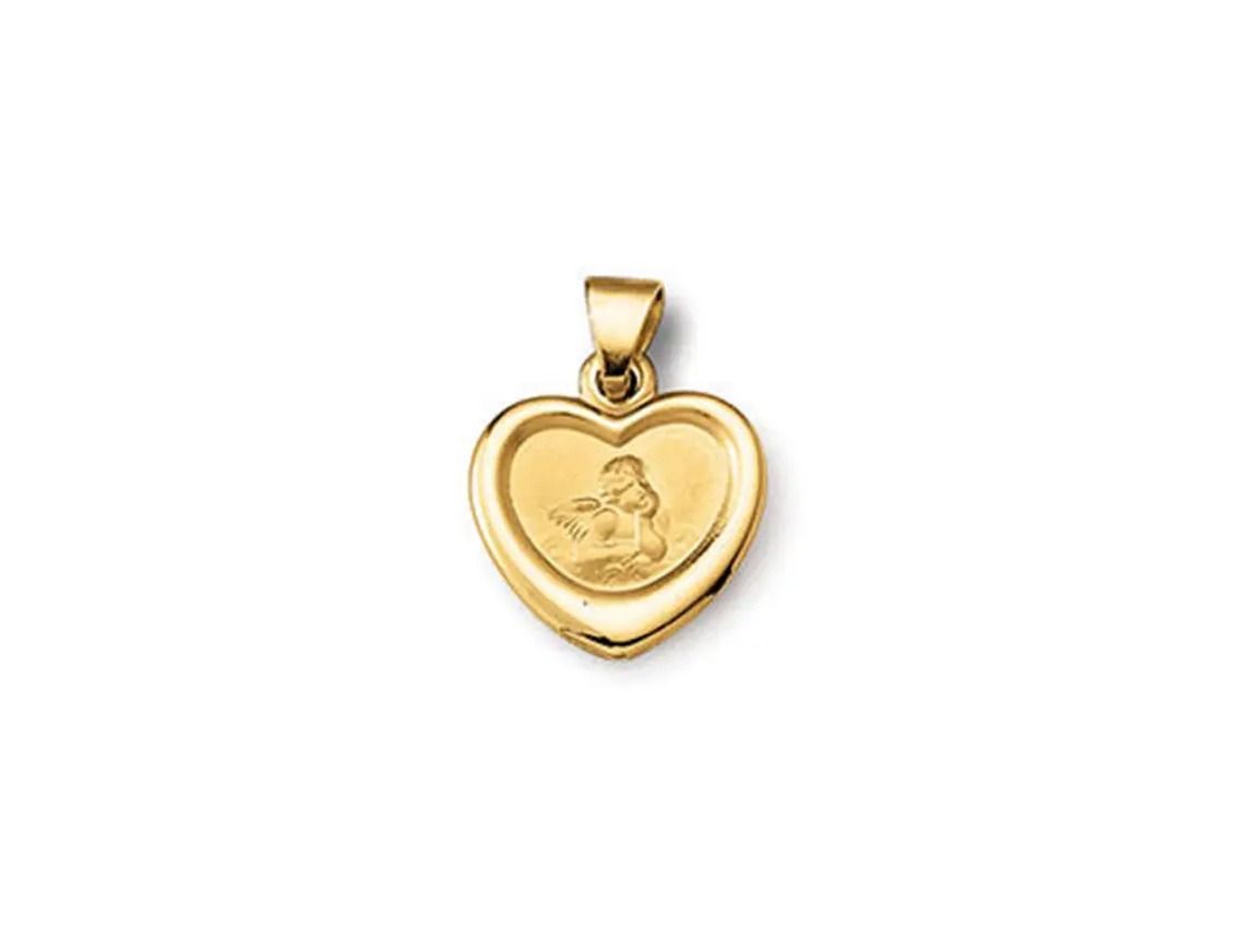 Palido Anhänger Herz Engel 14kt Gelbgold 0,5g