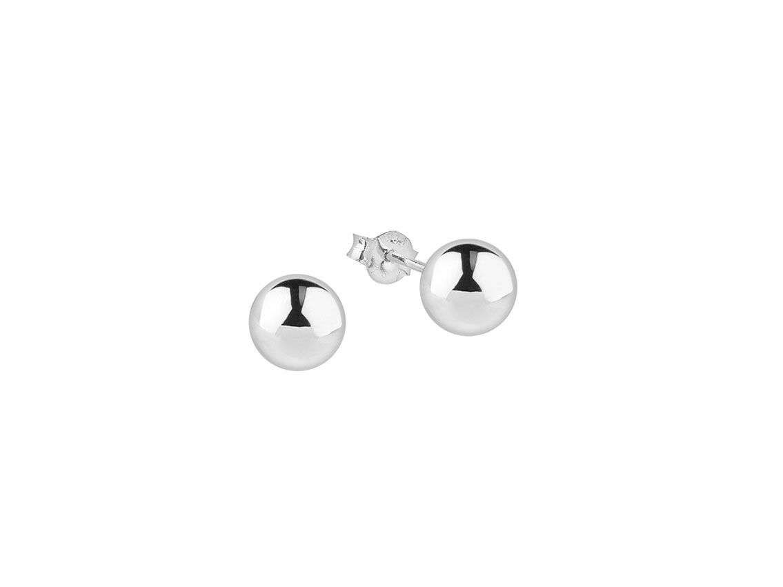 Palido Ohrschmuck Kugel 14kt Weißgold 0,4g 6mm 