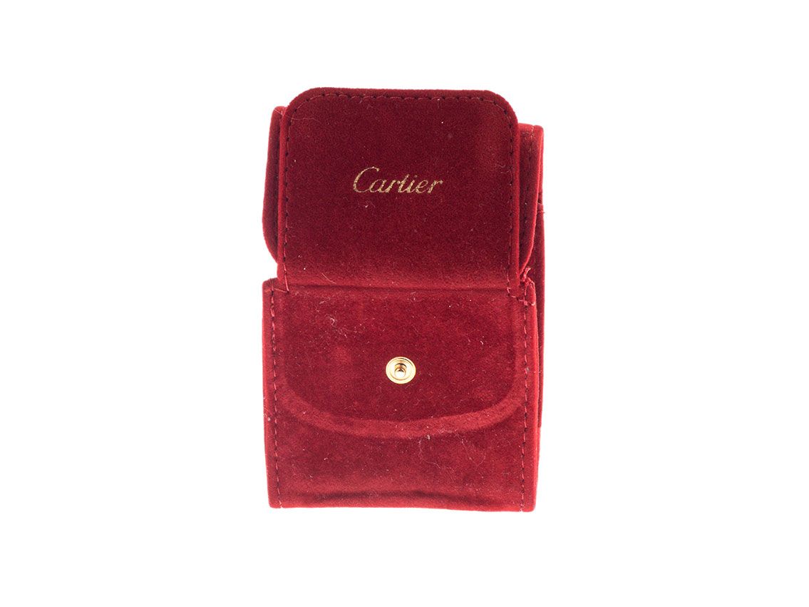 Cartier Reisebox Textil Rot Vintage