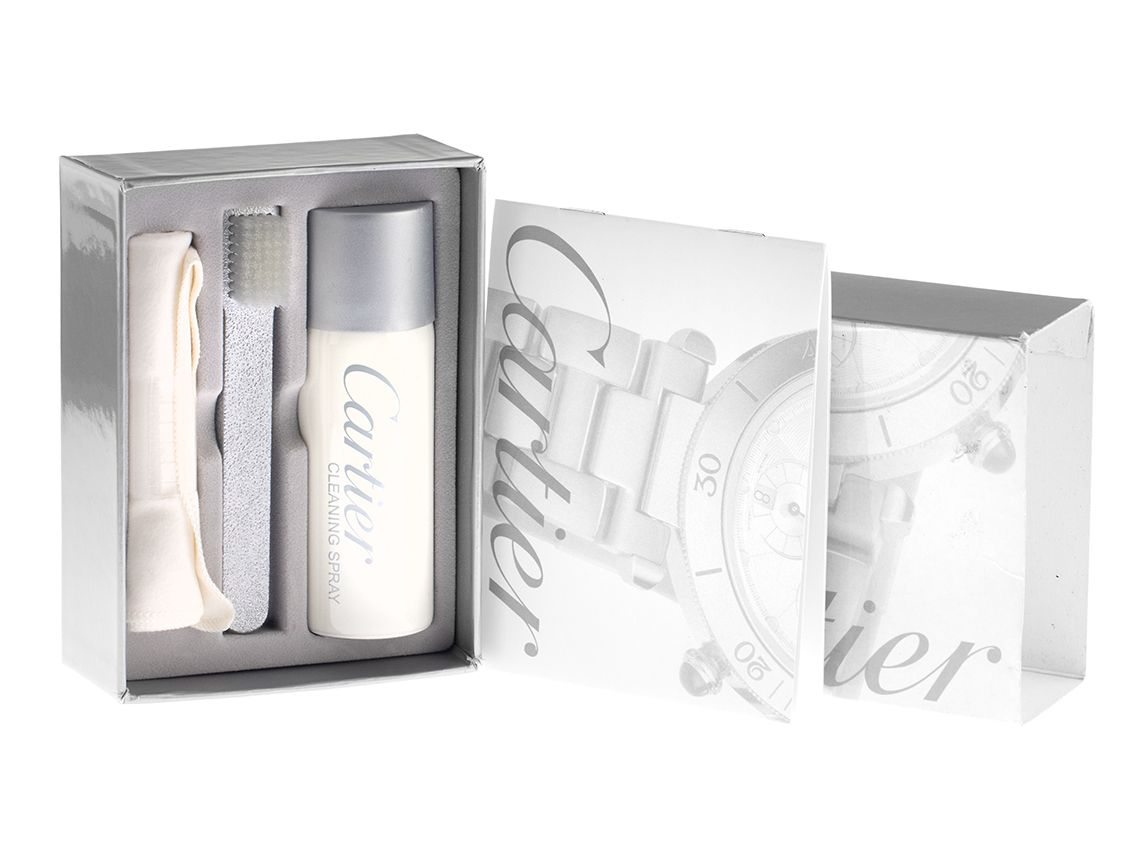 Cartier Zubehör Reinigungsset Reinigungsspray Mikrofasertuch Bürste