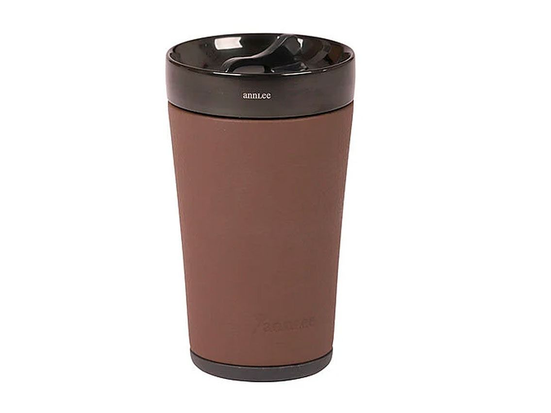 AnnLee Cup Thermobecher Leder Espresso