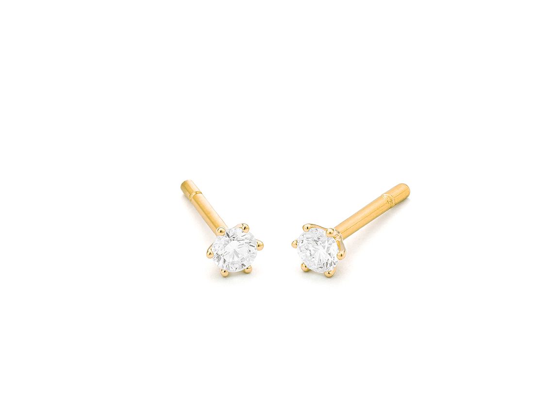 Ohrstecker Solitär 18kt Gelbgold 1,5g Diamanten 0,70ct