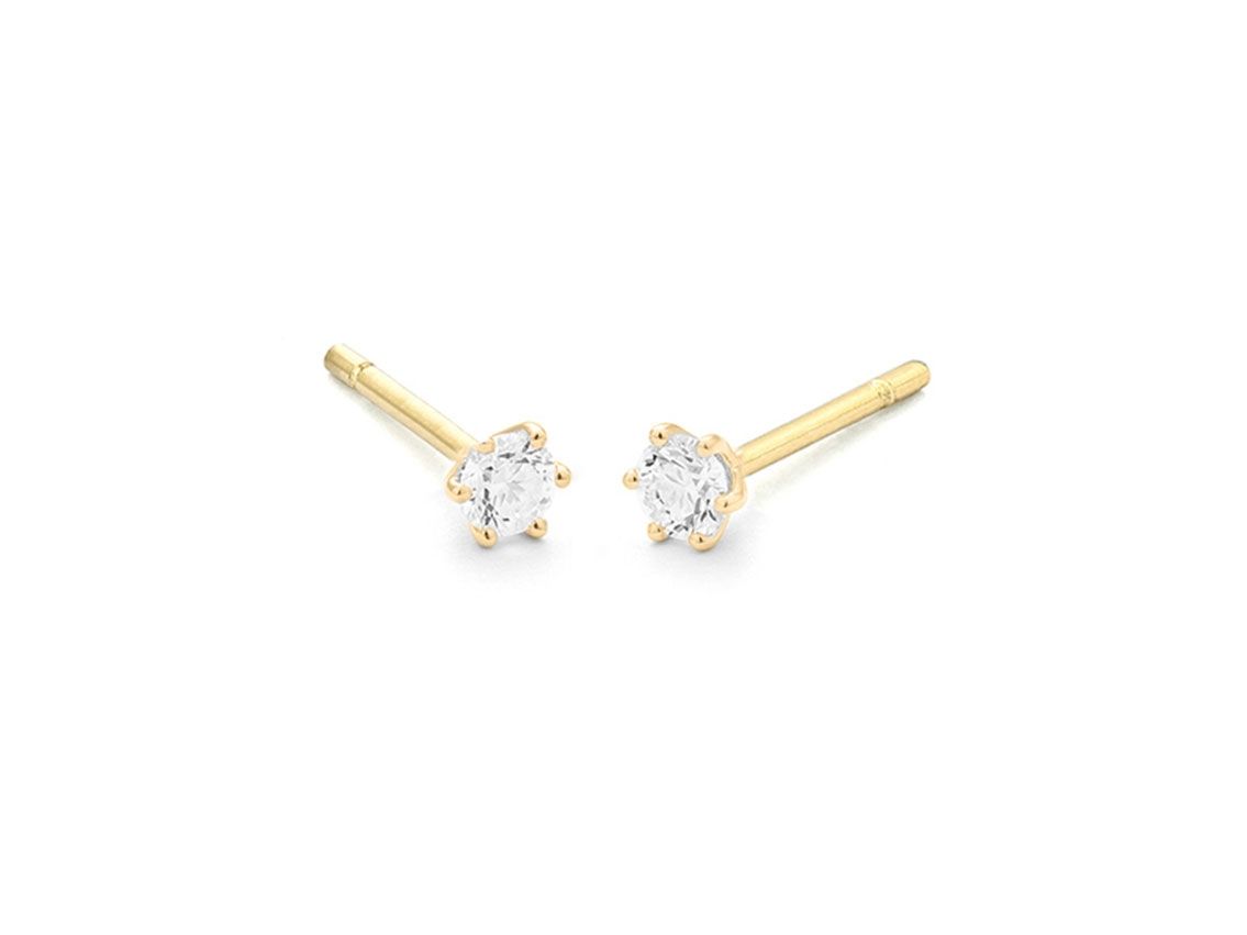 Ohrstecker Solitär 18kt Gelbgold 1,4g Diamanten 0,60ct 