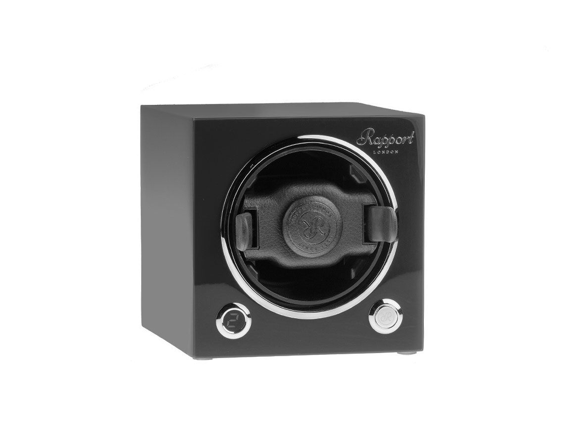 Rapport Evocube MKIII Single Watch Winder Schwarz lackiert stapelbar 120x120x146mm Neu