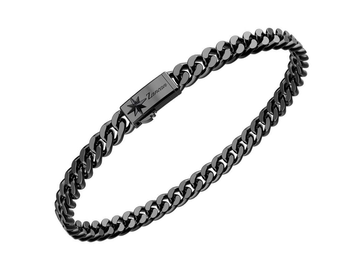 Zancan Armband Panzer 925 Sterlingsilber schwarz