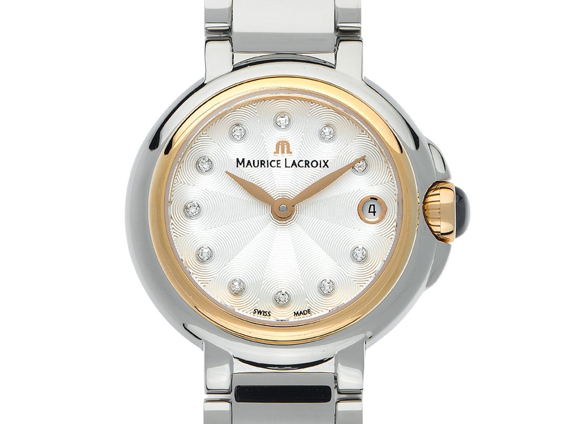 Maurice Lacroix Fiaba Date Stahl PVD Gelbgold Quarz Armband Stahl PVD Gelbgold 32mm Ref.FA1004 Box&Pap. Full Set Neu