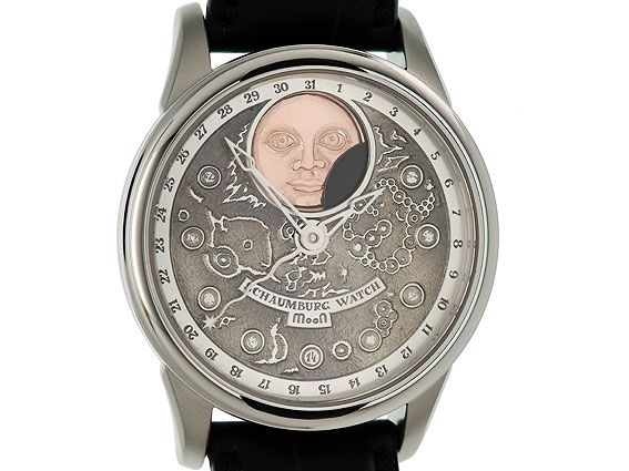 Schaumburg Watch Moon Landscape Automatik Stahl Silber 43mm Neu