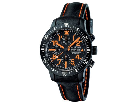 Fortis B-42 Black Mars 500 Titan PVD Automatik Chronograph Limited Edition 42mm UVP 2.980,- Ungetragen