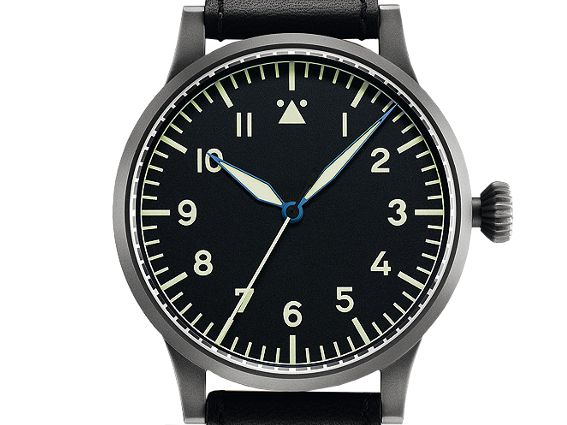 Laco Fliegeruhr Original Replika Stahl Handaufzug 45mm Neu 