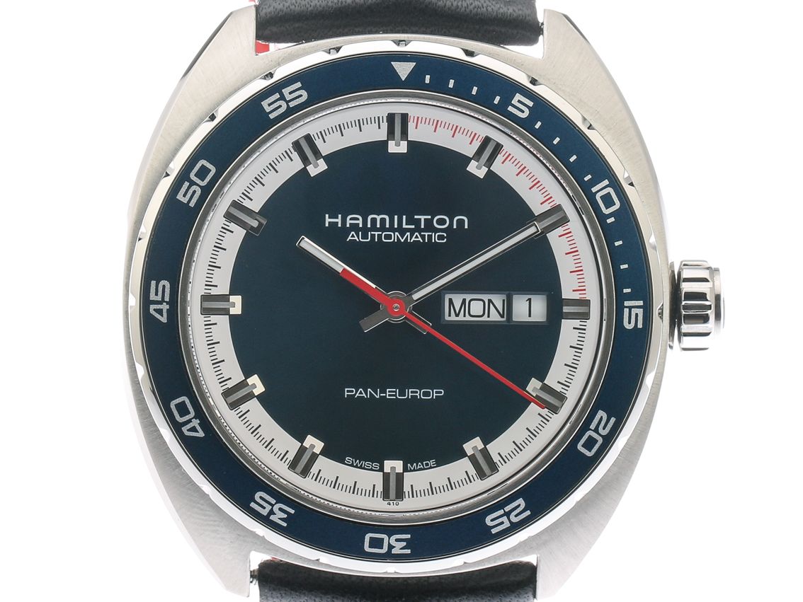 Hamilton American Classic Pan Europ Stahl Automatik 42mm Ungetragen