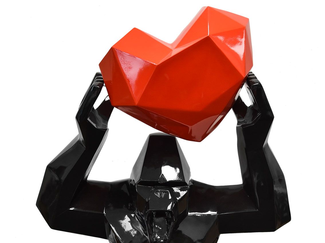 Pop Art Skulptur Gorilla Coeur 140 x 100cm