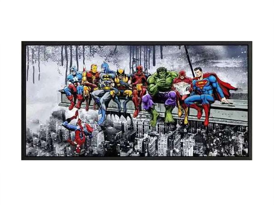 Pop Art Wandkunst Heroes on beam Acrylglas 150 x 75cm 