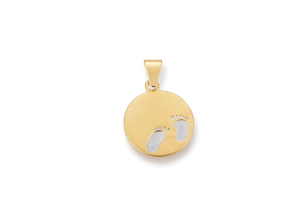 Palido Gravurplatte Babyfüße 14kt Gelbgold 0,9g
