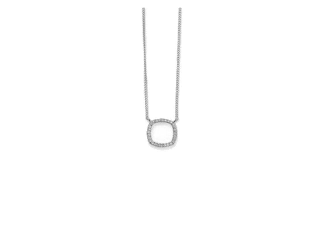 Palido Halskette Anhänger 14kt Weißgold 0,9g Diamanten 0,04ct 420mm
