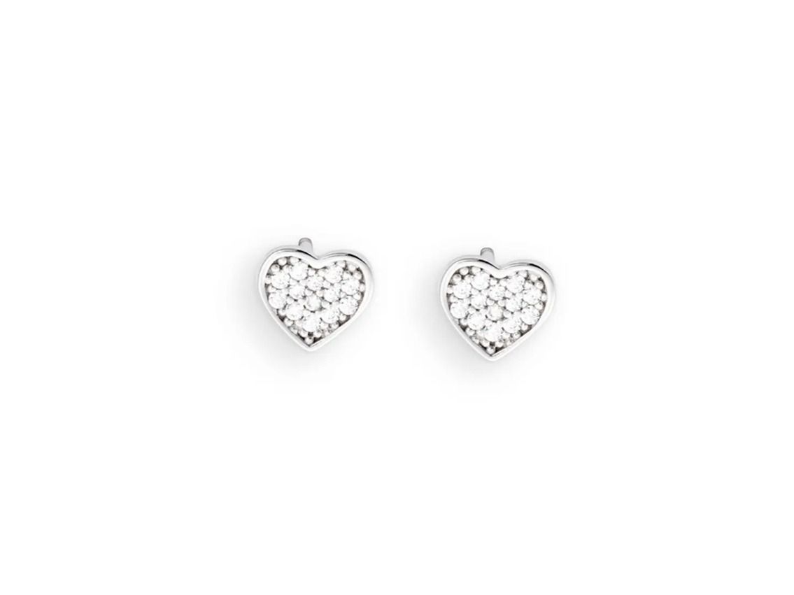 Palido Ohrstecker Herz 14kt Weißgold Zirkonia 0,9g