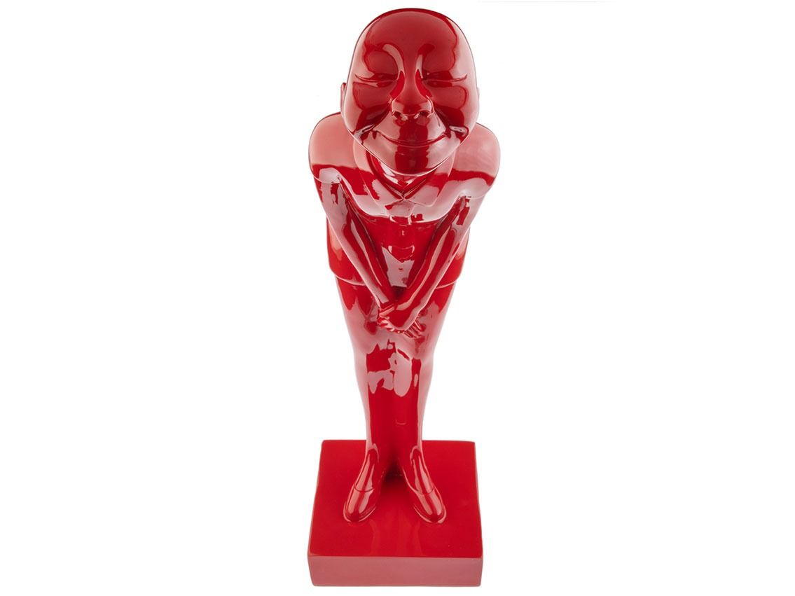 Pop Art Skulptur Usher Girl Red 56 x 31cm 