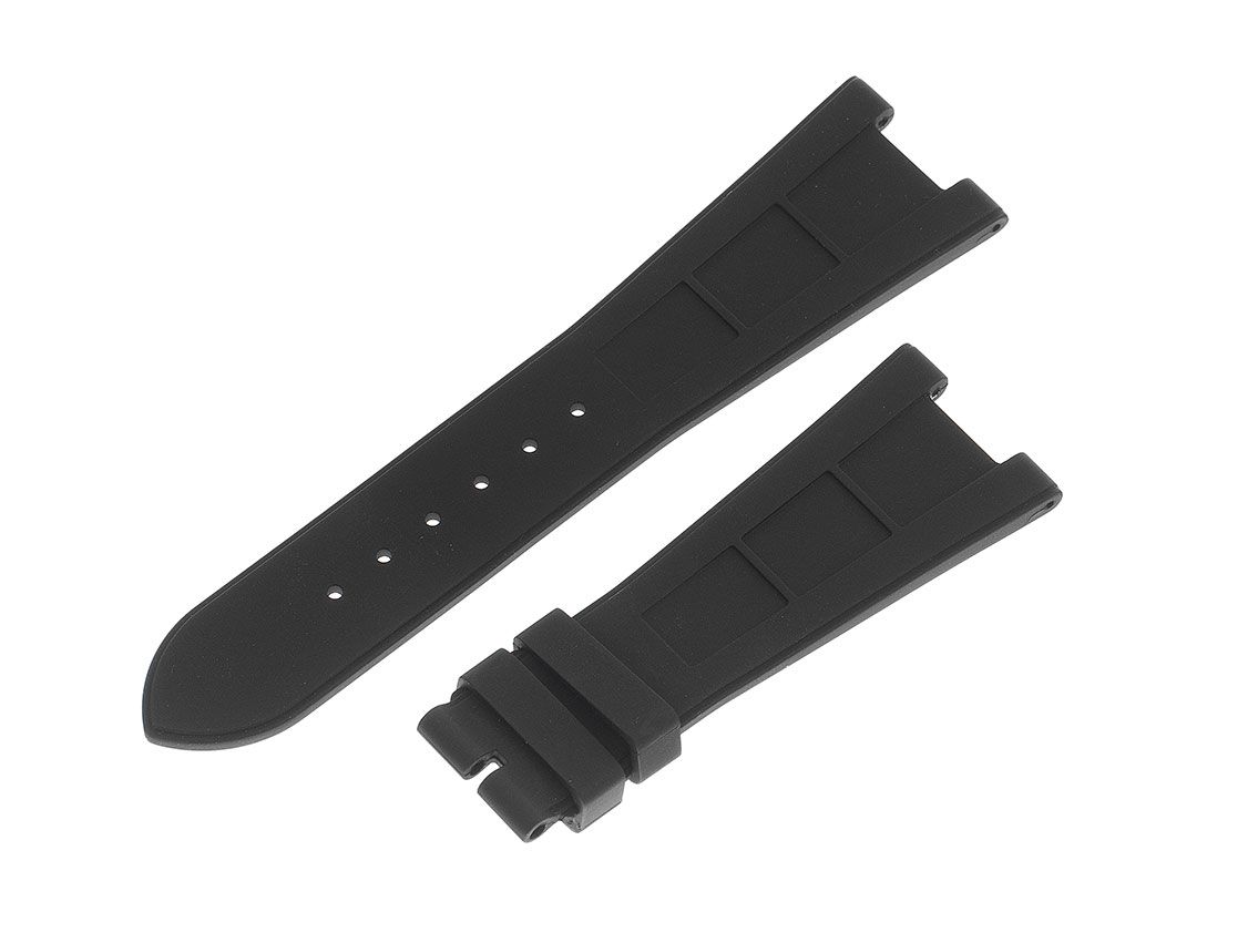 Tempomat Zubehör Armband Kautschuk Schwarz 25mm passend für Patek Philippe Nautilus Neu