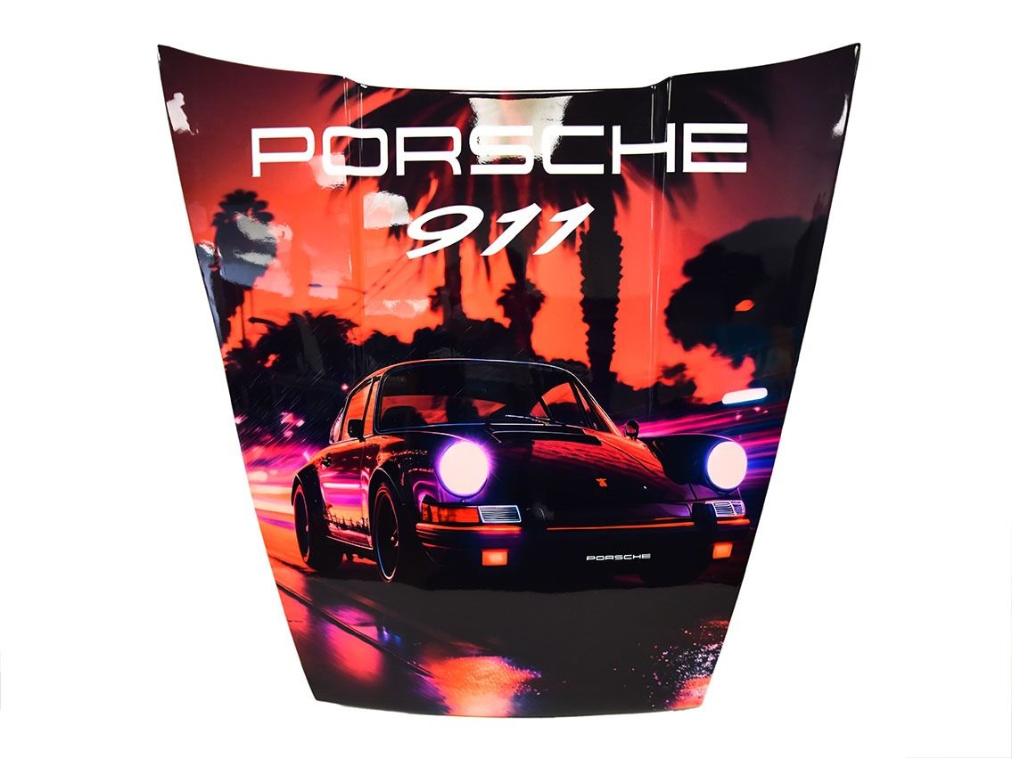 Pop Art Motorhaube Tall 911 Sunset 130 x 120cm 