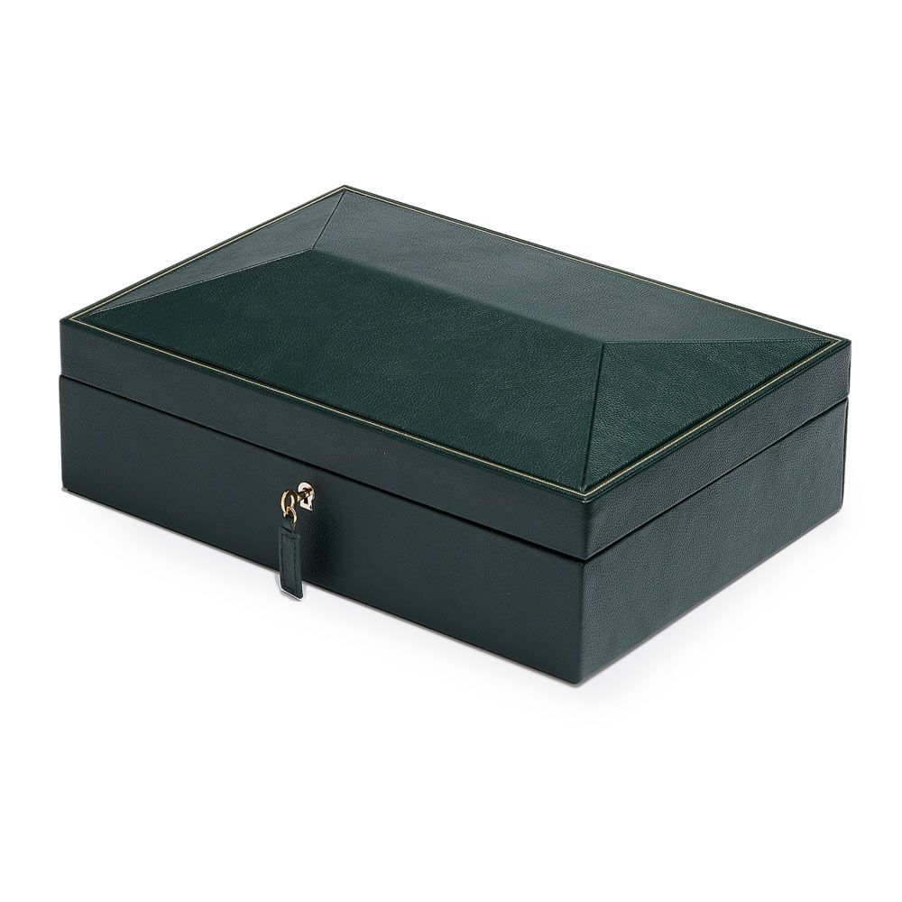 Wolf British Racing Green 8 Piece Watch Box Uhrenbox 8 Stück Leder Grün Ref.792641 267 x 229x 104mm 