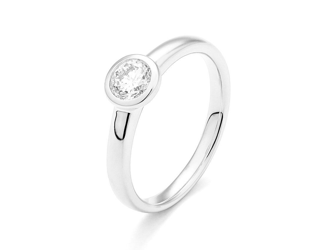 Facet Ring Solitär 950 Platin 7,1g Diamant 1,00ct mit HRD Zertifikat
